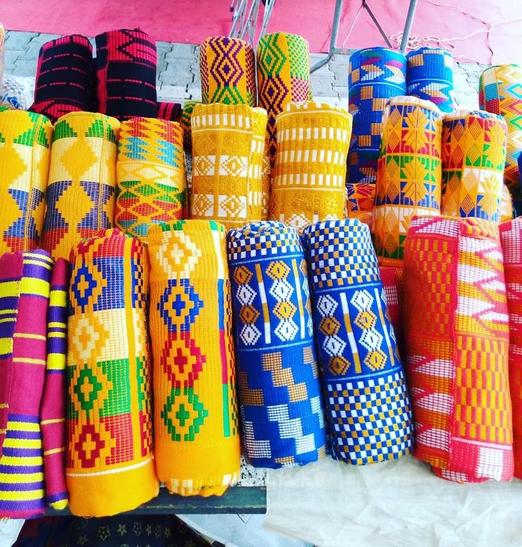 Colourful Ghanaian woven bangles